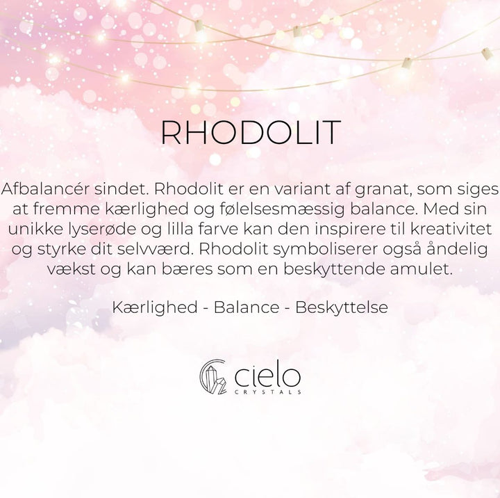 Armbånd Flora Et Blad Rhodolit Sølv